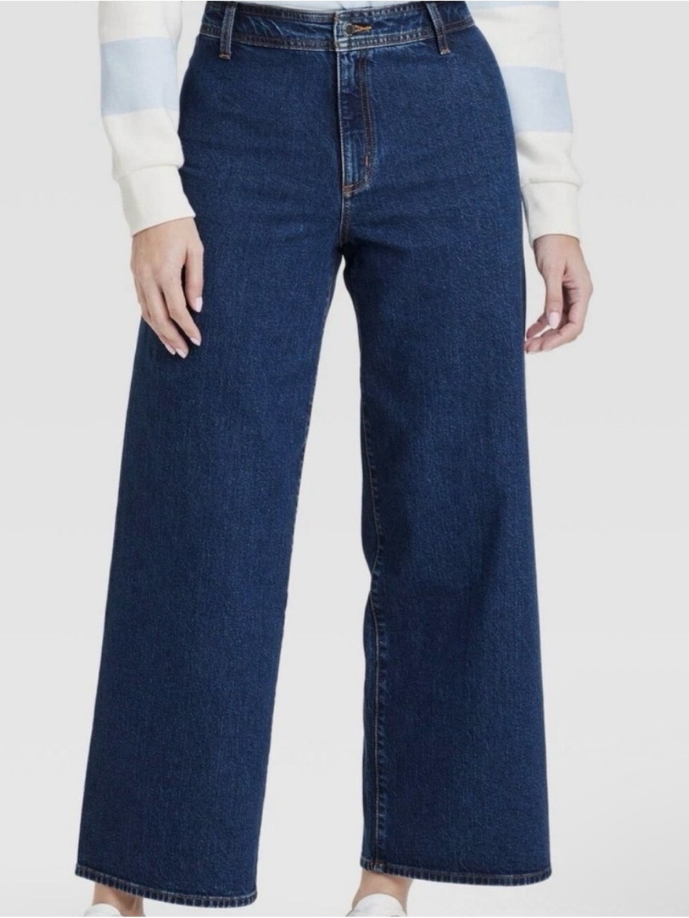 Universal Thread Women’s High-Rise Sailor Wide Leg Ankle Jeans Dark Denim 2